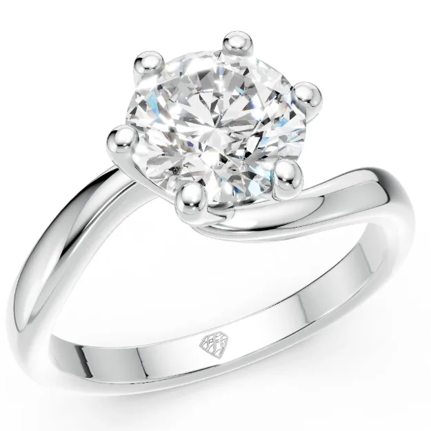 Engagement Ring AA347, 14K White 1